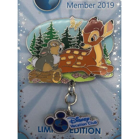 Disney Vacation Club Bambi & Thumper in Flowers DVC Vacation Club Pin LE 3500 - Picture 2 of 6